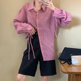 Leopard Print Shirt / High-waist Shorts