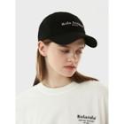 Letter-embroidered Baseball Cap Black - One Size