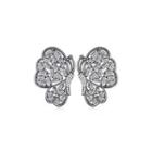 Elegant And Bright Plated Black Butterfly Earrings With Cubic Zirconia Black - One Size
