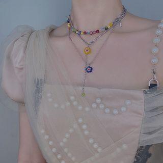 Flower Glass Stainless Steel Necklace (various Designs)