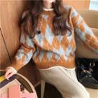 Argyle Knit Sweater / Harem Pants