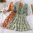 Open-back Printed Mini Dress