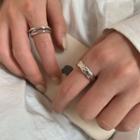 Set Of 2 : Alloy Open Ring (assorted Designs) Set Of 2 - J1931 - Silver - One Size