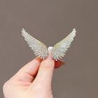 Set Of 2: Wings Rhinestone Alloy Hair Clip Silver - One Size