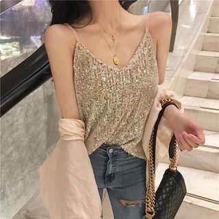 Loose-fit Sequined Top