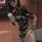 Asymmetric Tie-dyed Long-sleeve T-shirt