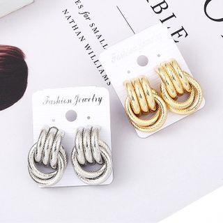 Interlocking Hoop Drop Earring