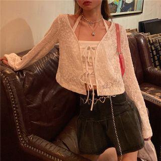 Halter-neck Top / Light Cardigan