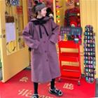 Bow-accent Loose-fit Coat