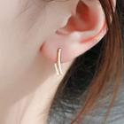 925 Sterling Silver Curve Bar Earring