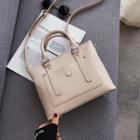 Plain Faux Leather Shoudler Bag