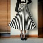Band-waist Stripe Knit Skirt