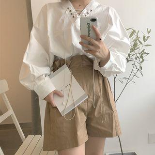 Set : Long-sleeve Blouse + Shorts