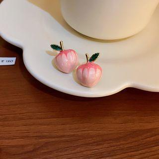 Peach Glaze Alloy Earring 1 Pair - Pink - One Size