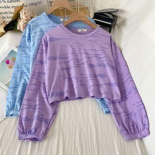 Puff-sleeve Tie Dye T-shirt
