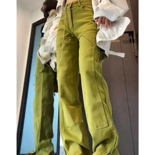 Low Rise Zip Detail Bootcut Jeans