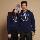 Drawstring Hooded Couple Pullover