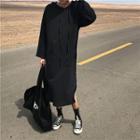 Midi Hoodie Dress Black - One Size