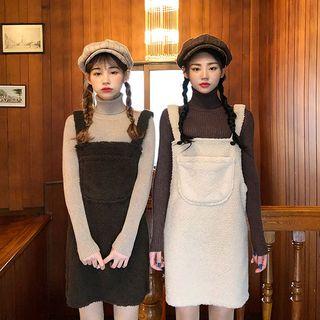 Faux-shearling Jumper Dress
