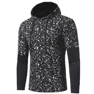Mock Two-piece Print Long-sleeve Hoodie