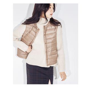 Crew-neck Duck-down Padded Vest