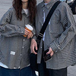 Long-sleeve Plaid Shirt / Plain Shirt