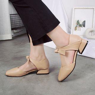 Low-heel Ribbon Bow Sandals