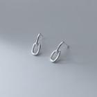 Metal Drop Earring 1 Pair - S925 Silver - Silver - One Size