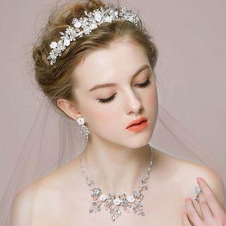 Set: Rhinetone Hairband + Necklace + Earrings