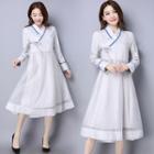 Chinese Linen Cotton Long-sleeve Dress