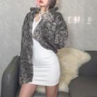 Fleece Print Coat