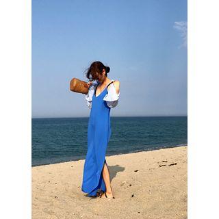 Spaghetti-strap Cotton Maxi Dress