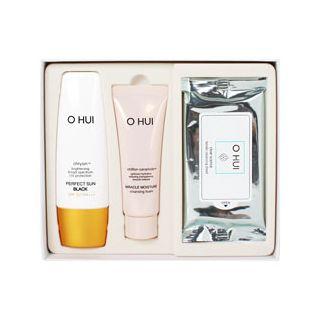 O Hui - Perfect Sun Black Special Set: Perfect Sun Black Spf 50+ Pa+++ 50ml + Cleansing Foam 40ml + Clear Science Tender Cleansing Sheet 5sheets 3pcs