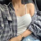 Oversize Plaid Shirt As Shown In Figure - One Size