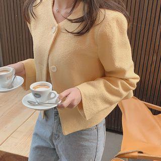 Pastel Tweed Button-up Jacket