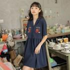 Short-sleeve Octopus Print Dress