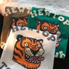 Lettering Tiger Pint T-shirt
