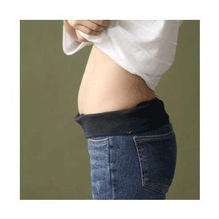 Wide Band-waist Slim-fit Jeans