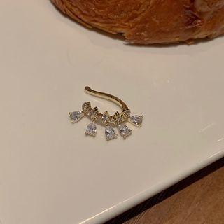 Rhinestone Drop Earring 1 Pc - Tassel - One Size