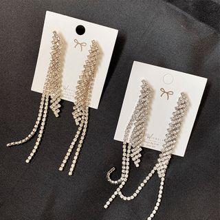 Rhinestone Mutil Chain Earrings