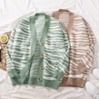Zebra-pattern Cardigan