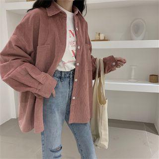 Corduroy Shirt / Plain Short-sleeve T-shirt