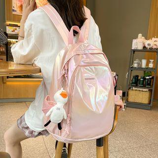 Holographic Zip Backpack