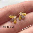 Glaze Bee Earring 1 Pair - Bee - Yellow - One Size