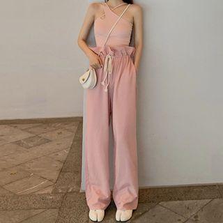 Halter Camisole / Wide Leg Pants