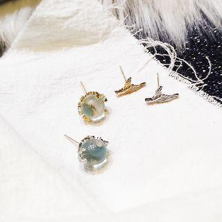 Non-matching Fish Tail & Bead Detail Earring