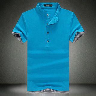 Striped Trim Polo Shirt