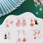 Non-matching Leaf / Cat Dangle Earring (various Designs)