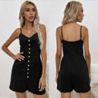 Spaghetti Strap Wide Leg Romper