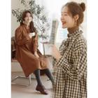 Frillu Corduroy / Gingham Baggy Dress